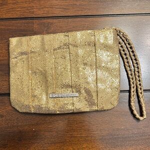 BCBGeneration Gold Sparkle Clutch/Wristlet